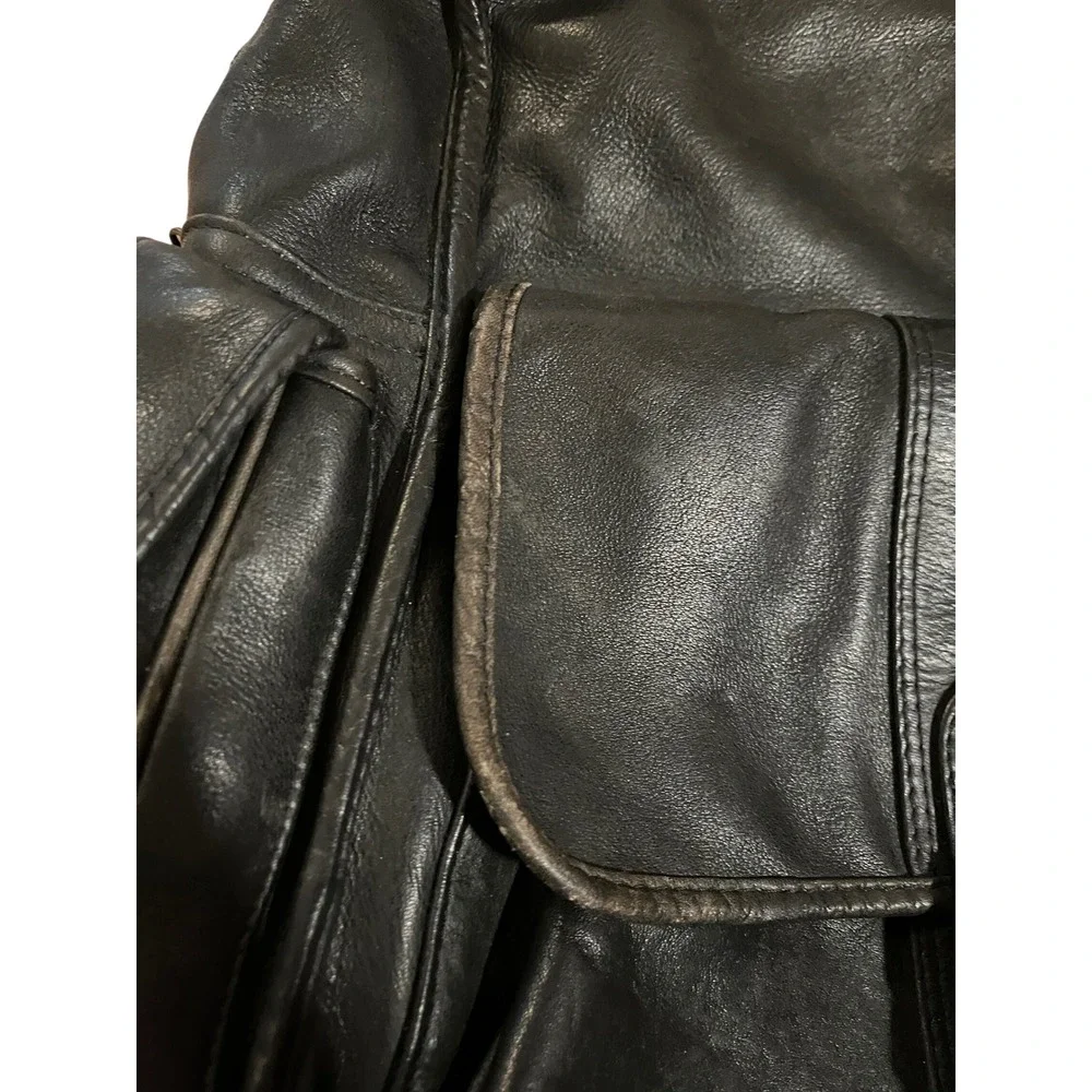 Vintage Dakota by Tumi Black Leather Backpack Vintage Rucksack Multi Pocket